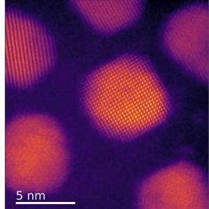 electron microscope images of real ceria nanocrystals